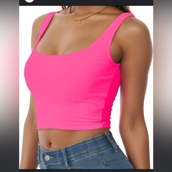 Amazon Pink Cropped Tank - Picture 1 of 4
